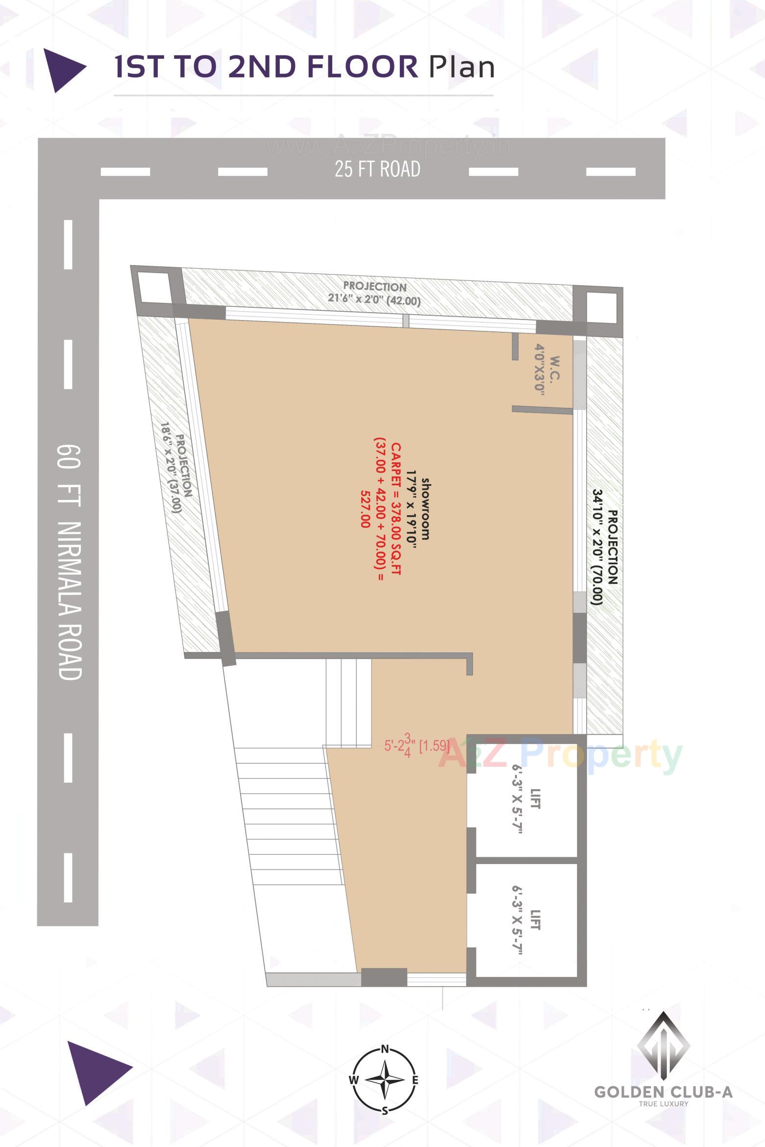 Layout of real estate project Golden Club located at Rajkot, Rajkot, Gujarat
