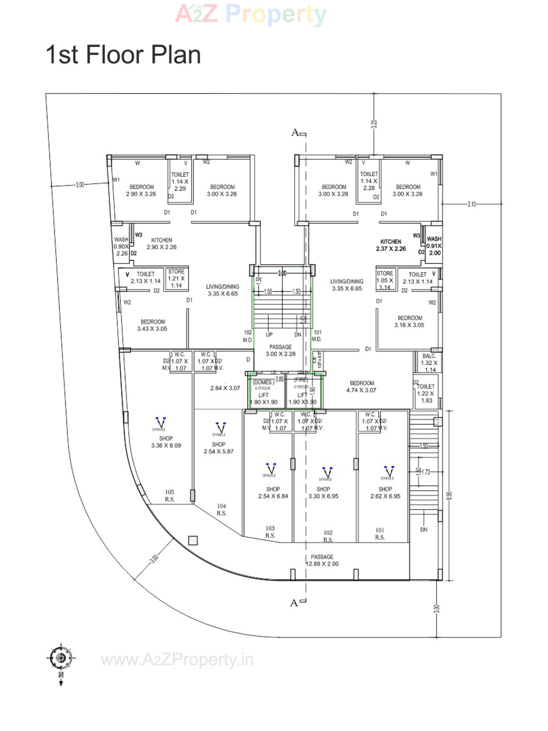 Layout of real estate project Golden Heights located at Rajkot, Rajkot, Gujarat