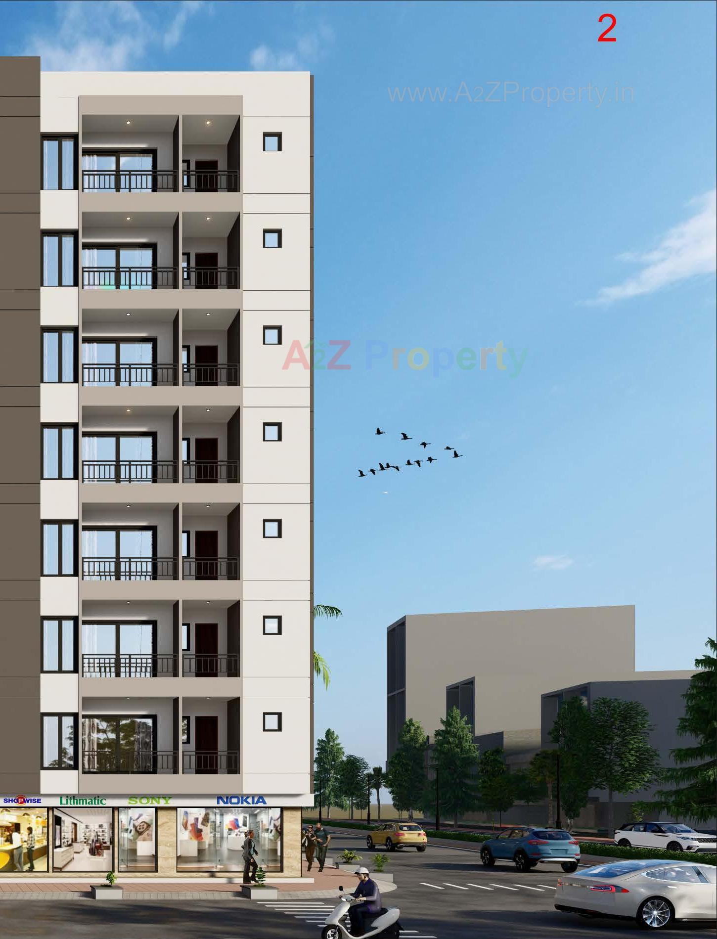 3D Elevation of real estate project Golden Nest located at Kothariya, Rajkot, Gujarat