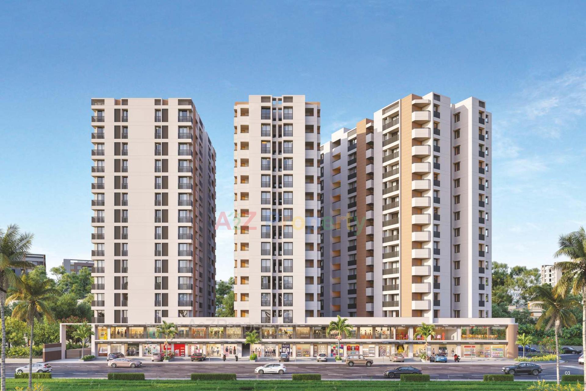 3D Elevation of real estate project Golden Nest located at Kangashiyali, Rajkot, Gujarat