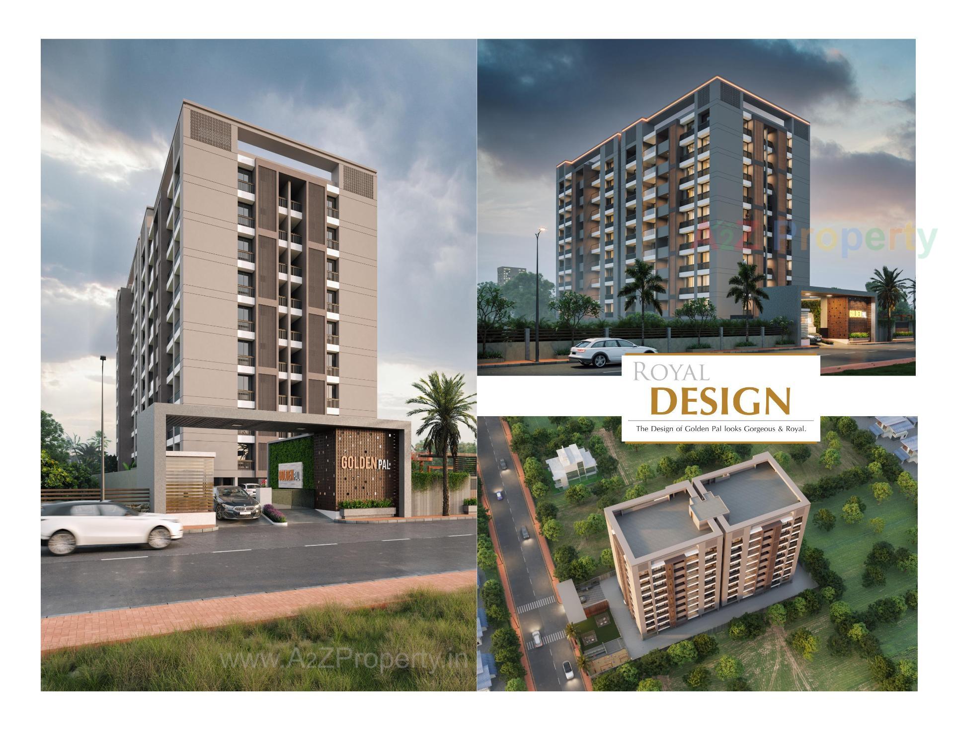 3D Elevation of real estate project Golden Pal located at Rajkot, Rajkot, Gujarat
