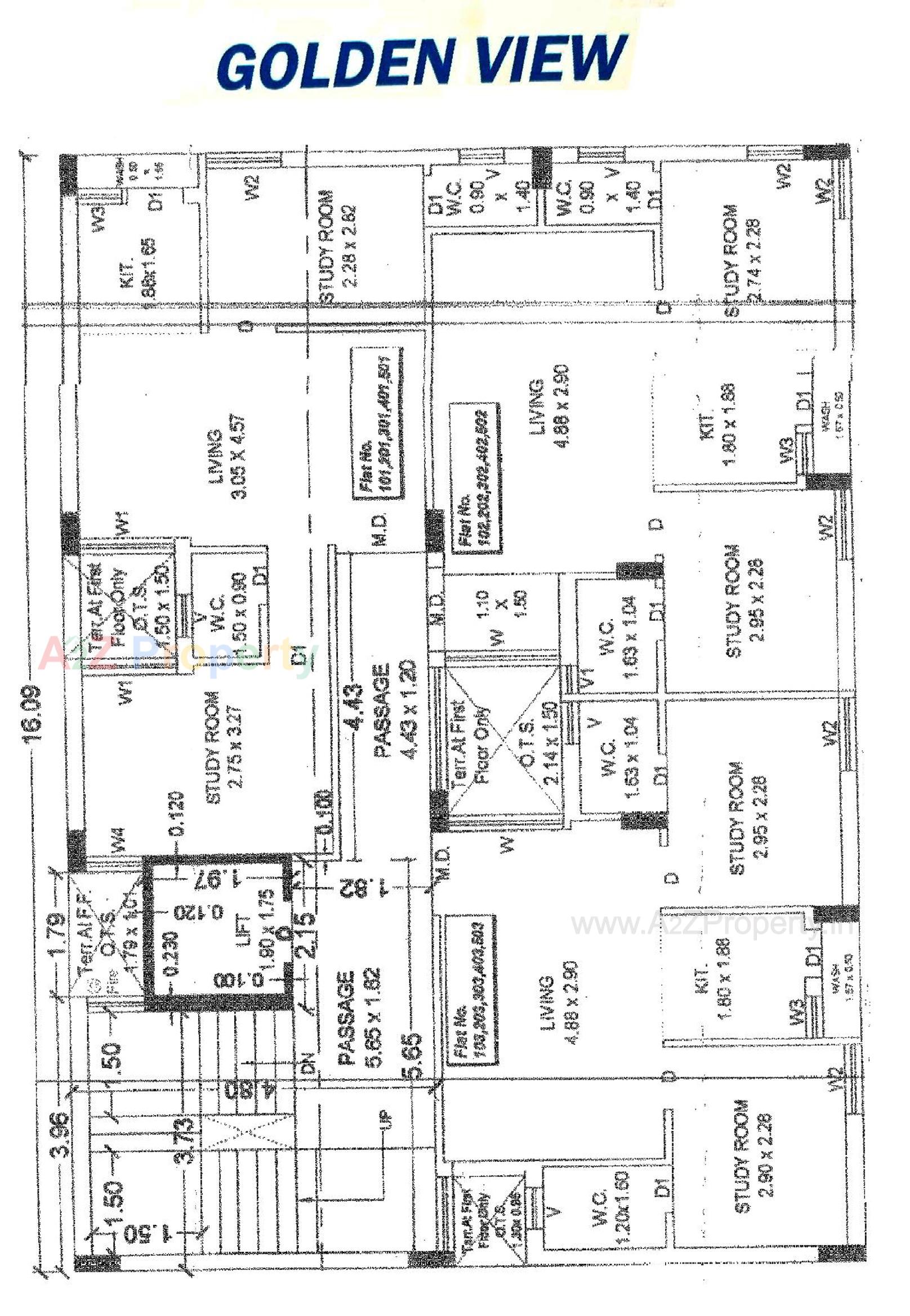 Layout of real estate project Golden View located at Raiya, Rajkot, Gujarat