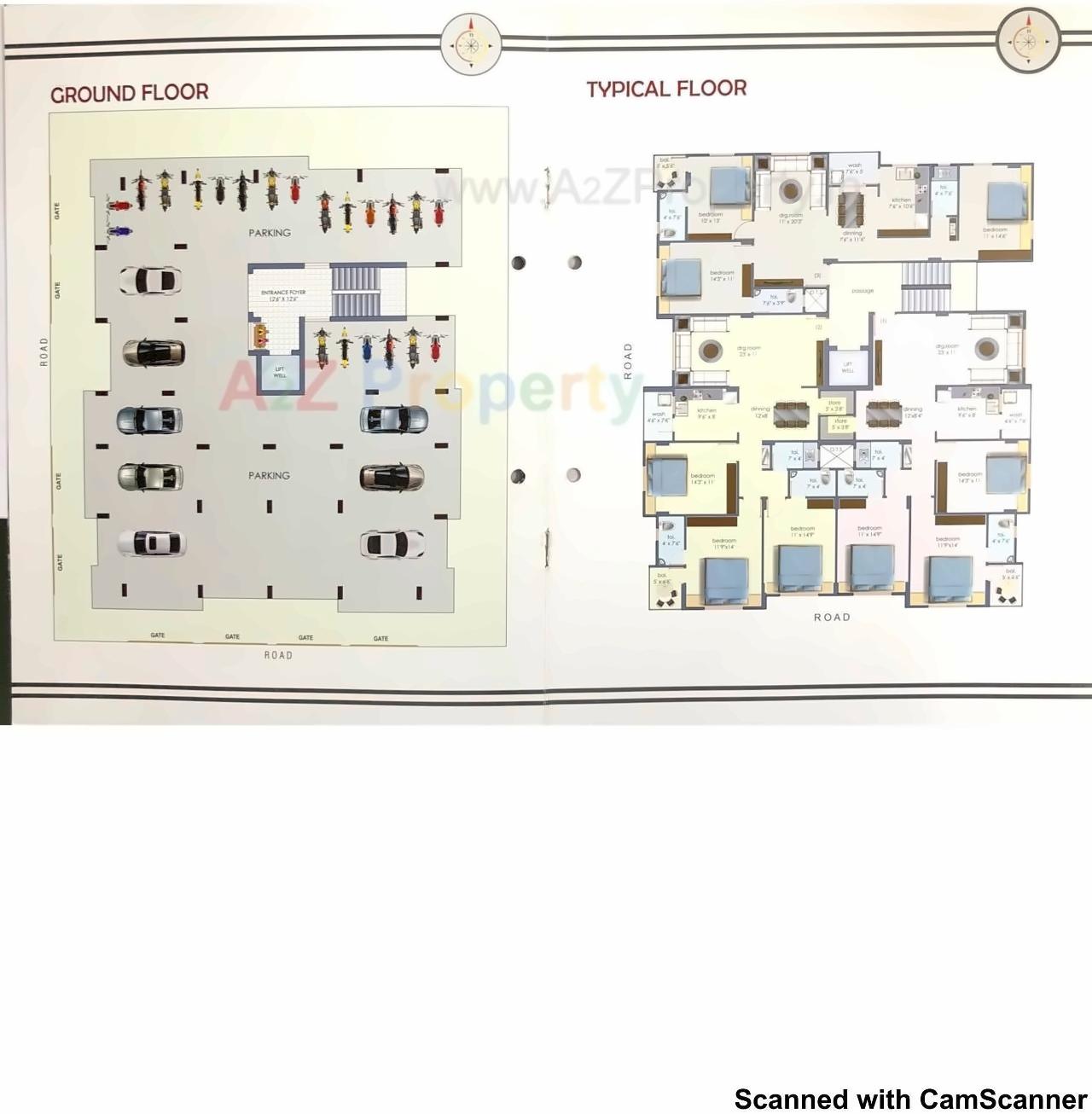 Layout of real estate project Goverdhan Heights located at Dhoraji, Rajkot, Gujarat