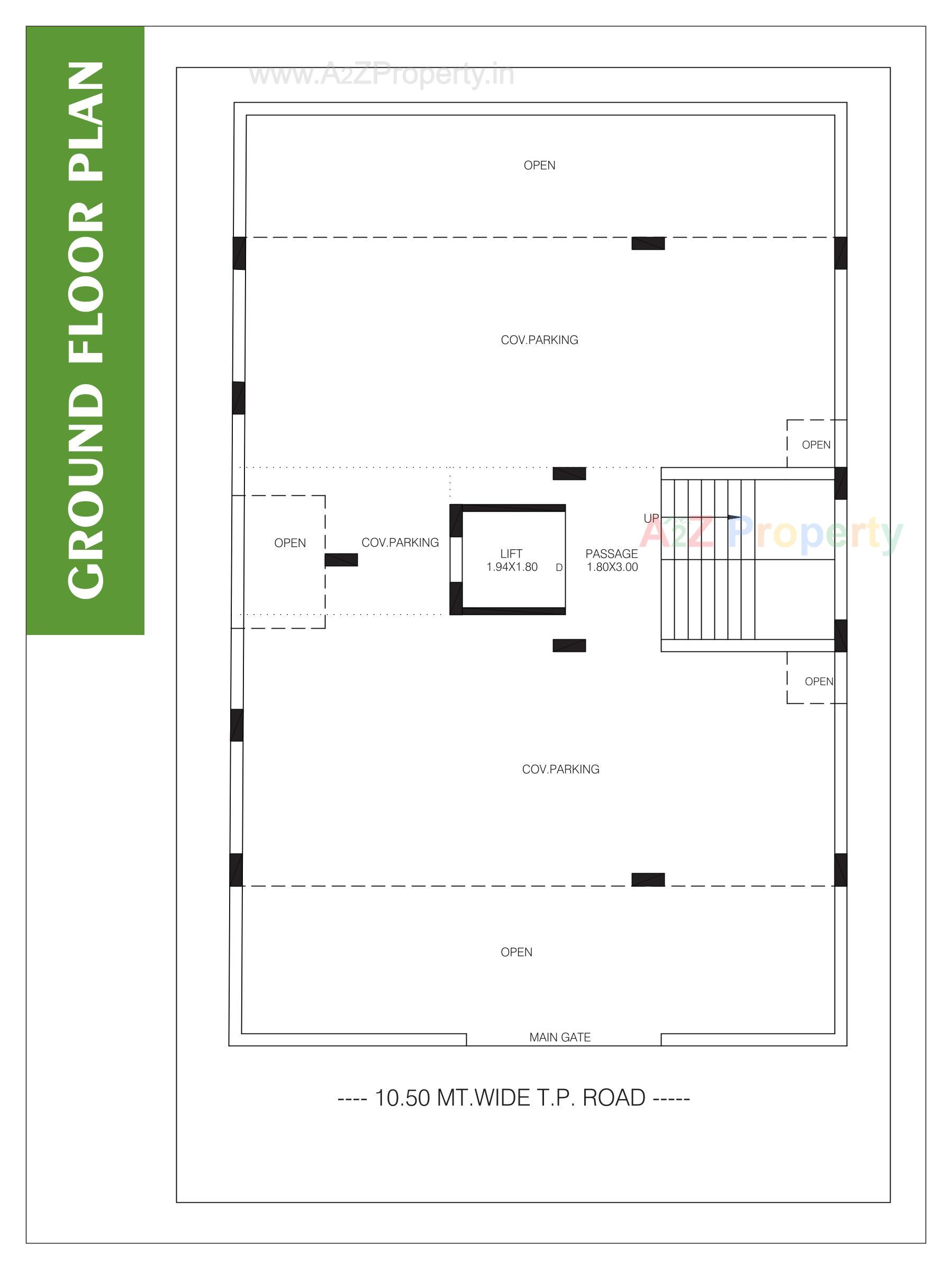 Layout of real estate project Green Apple located at Mavdi, Rajkot, Gujarat