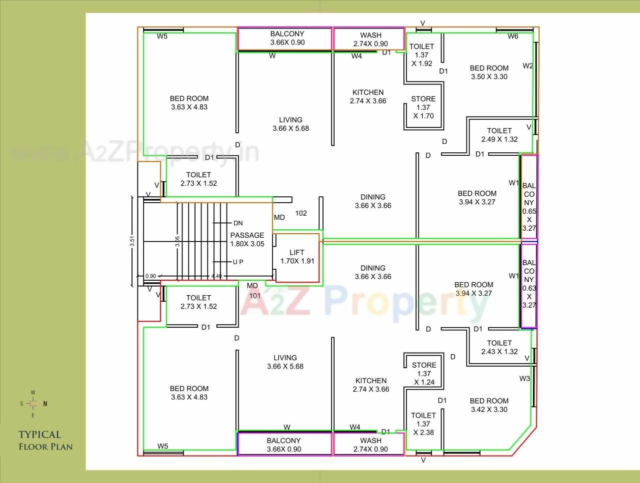 Layout of real estate project Green Heaven Appartment located at Nanamava, Rajkot, Gujarat