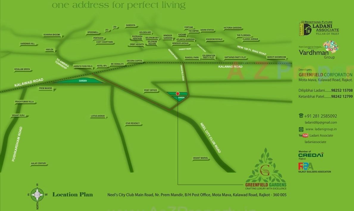  of real estate project Greenfield Gardens located at Mota-mava, Rajkot, Gujarat
