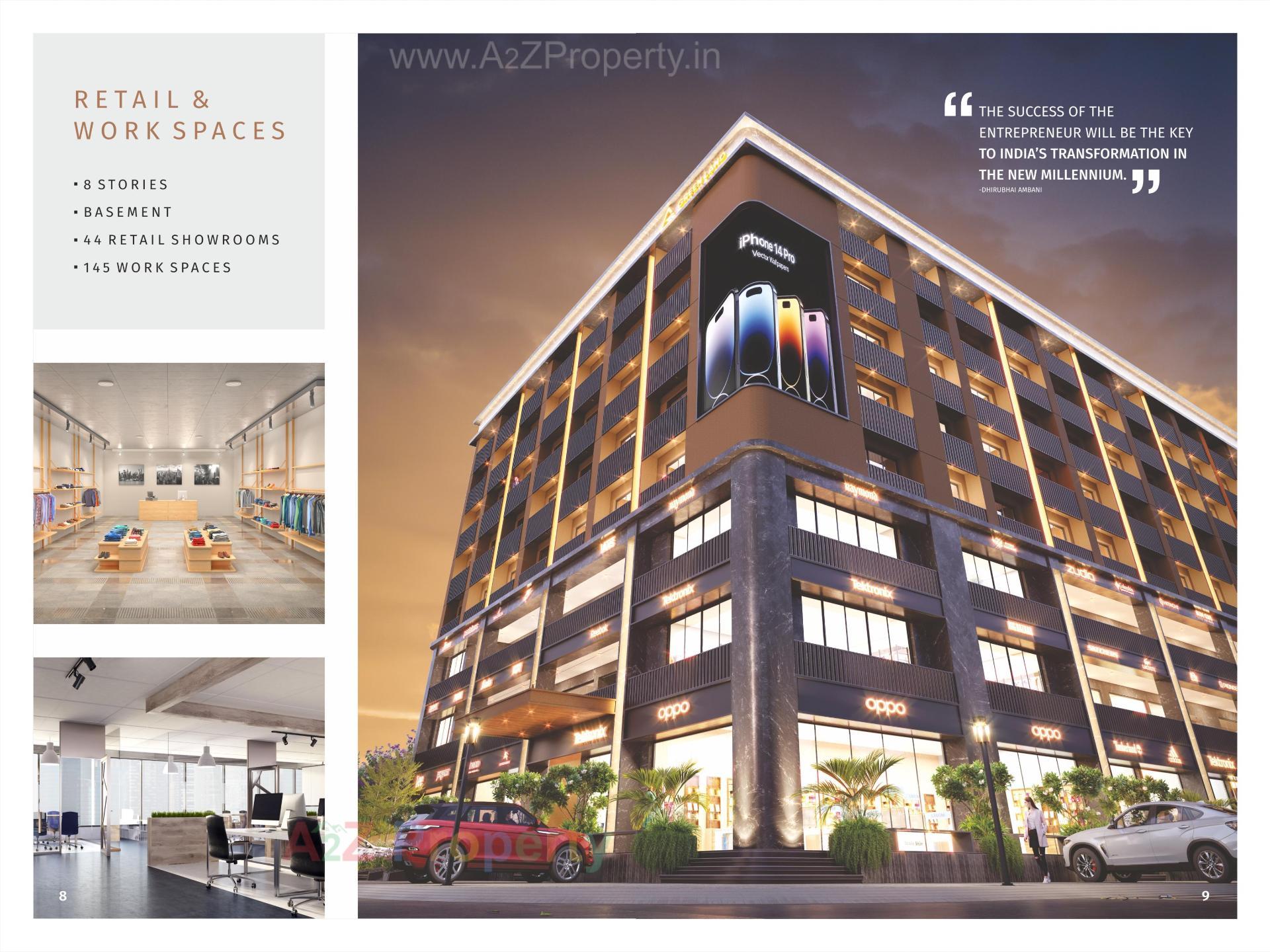 3D Elevation of real estate project Greenland Glory located at Rajkot, Rajkot, Gujarat