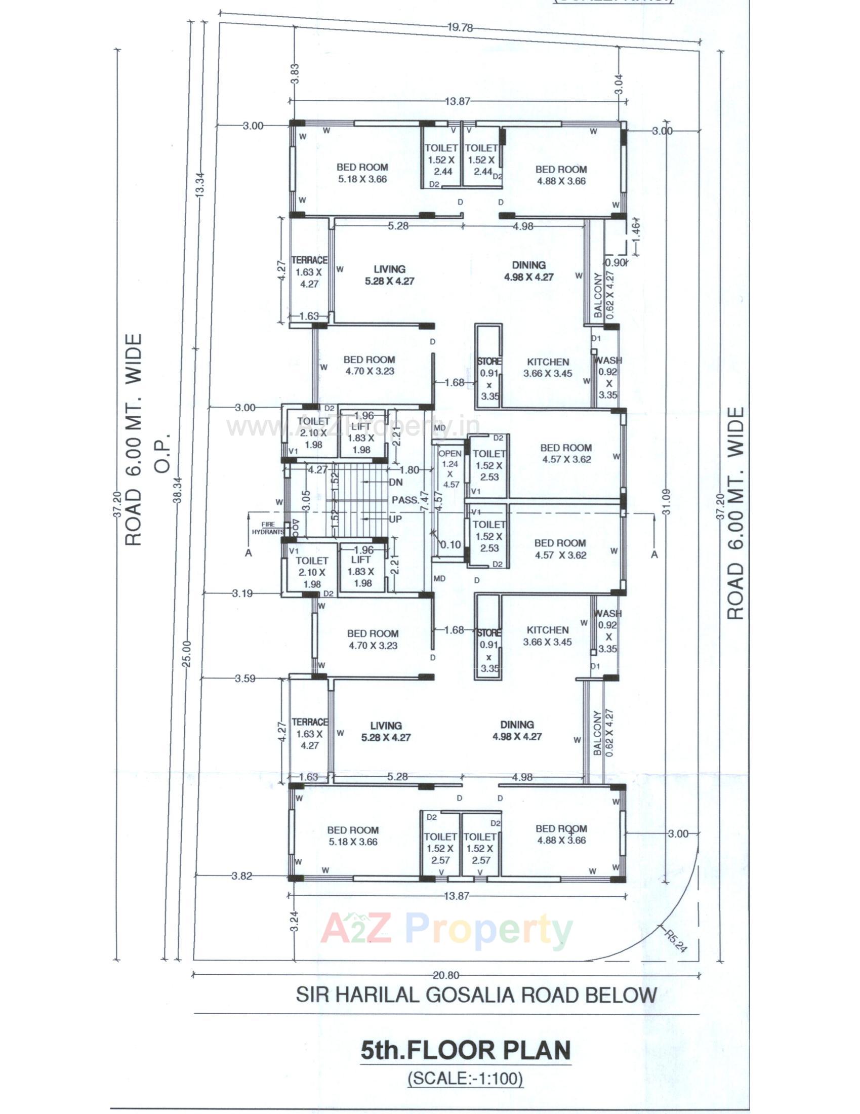 Layout of real estate project Gruham Magnifica located at Rajkot, Rajkot, Gujarat