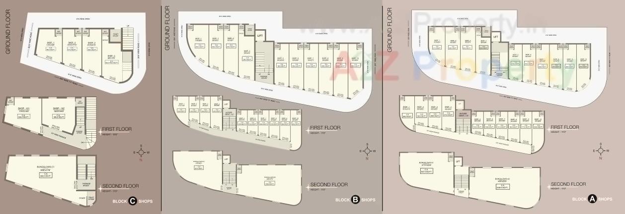 Layout of real estate project Gulmohar Bungalows located at Rajkot, Rajkot, Gujarat
