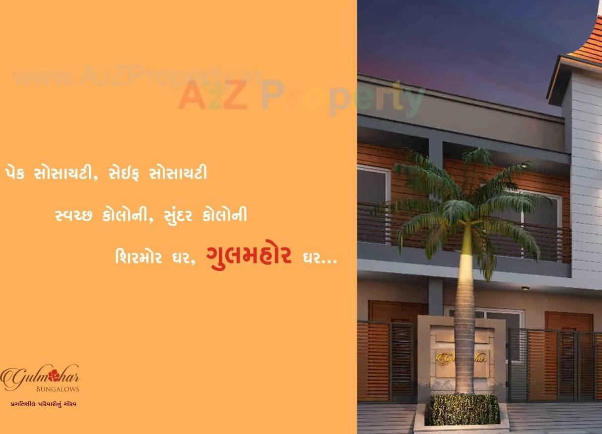 3D Elevation of real estate project Gulmohar Bungalows located at Rajkot, Rajkot, Gujarat