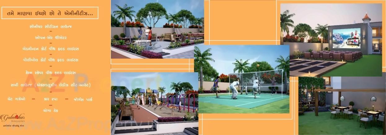3D Elevation of real estate project Gulmohar Bungalows located at Rajkot, Rajkot, Gujarat