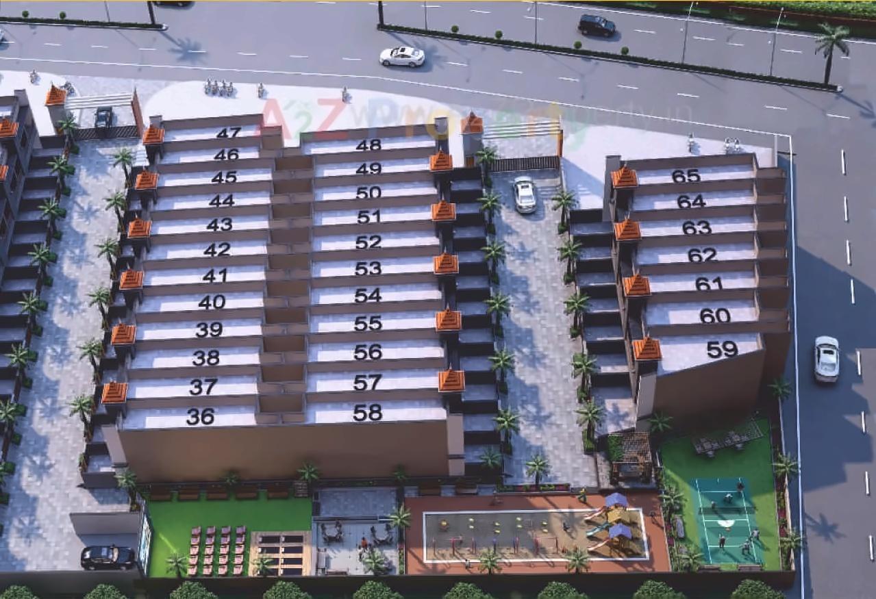 3D Elevation of real estate project Gulmohar Bungalows located at Rajkot, Rajkot, Gujarat