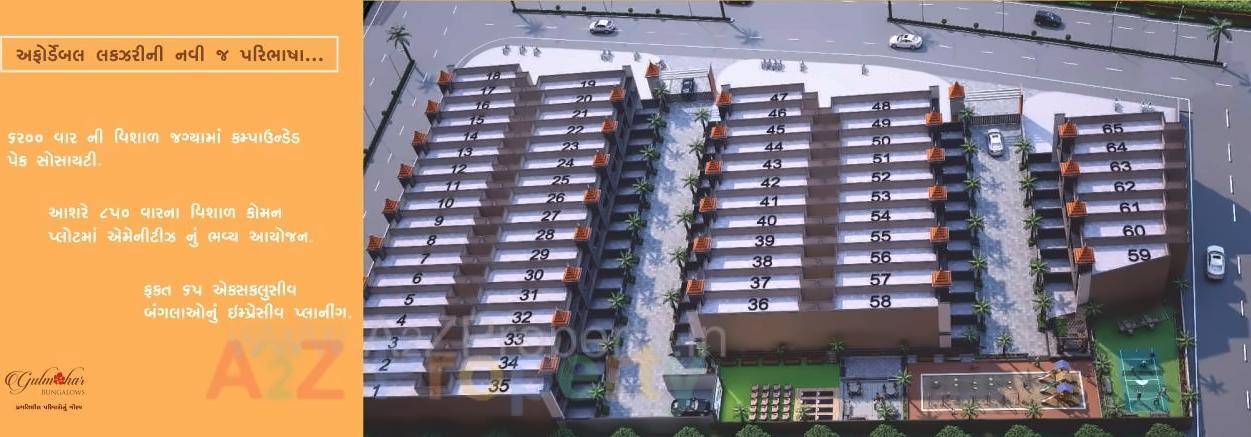 3D Elevation of real estate project Gulmohar Bungalows located at Rajkot, Rajkot, Gujarat