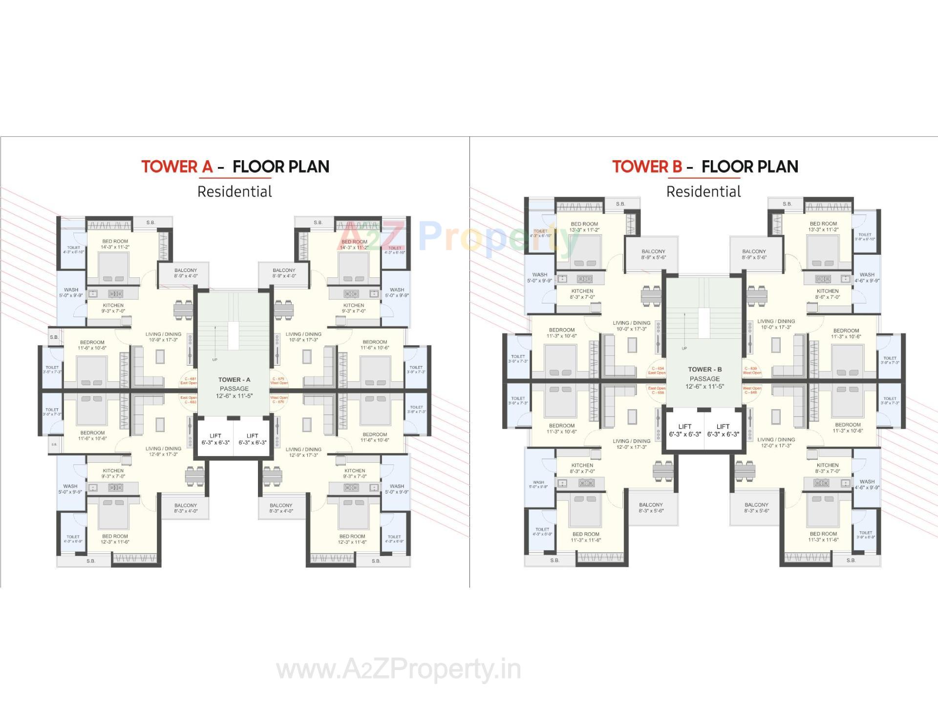Layout of real estate project Gulmohar Towers located at Rajkot, Rajkot, Gujarat