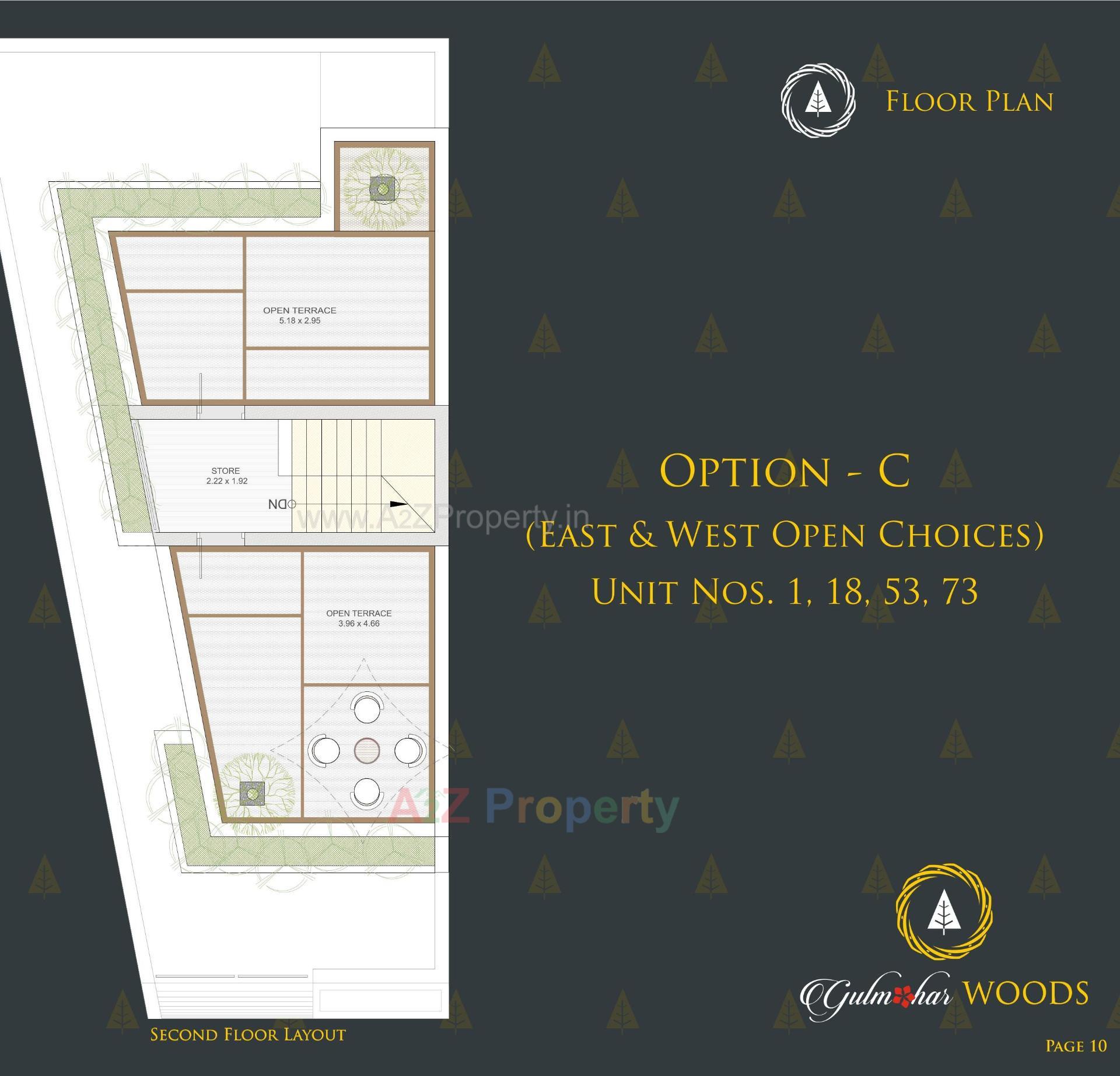 Layout of real estate project Gulmohar Woods located at Ghanteshwar, Rajkot, Gujarat