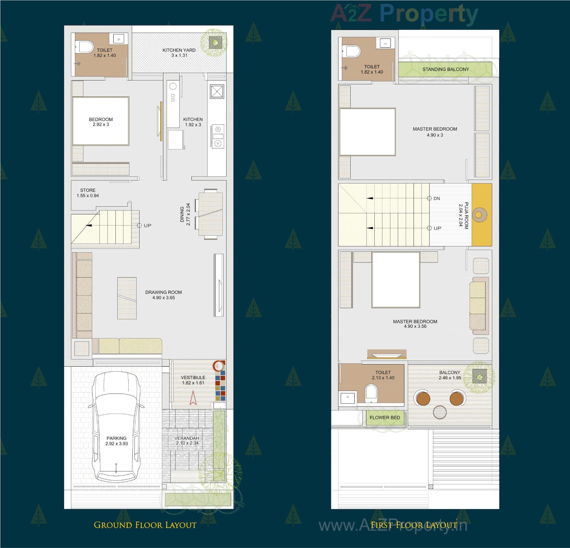 Layout of real estate project Gulmohar Woods located at Ghanteshwar, Rajkot, Gujarat