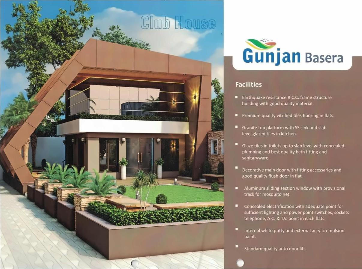 3D Elevation of real estate project Gunjan Basera located at Raiya, Rajkot, Gujarat