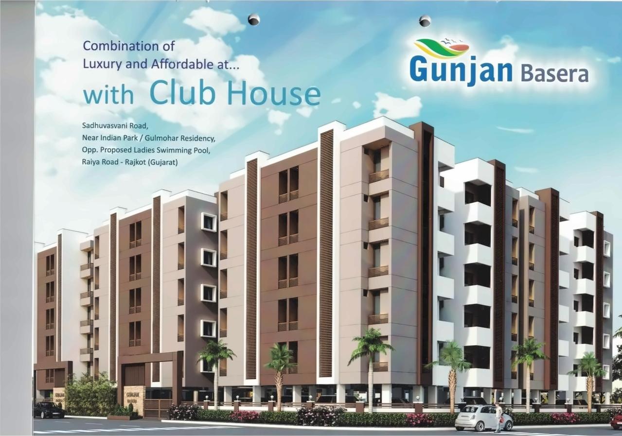3D Elevation of real estate project Gunjan Basera located at Raiya, Rajkot, Gujarat