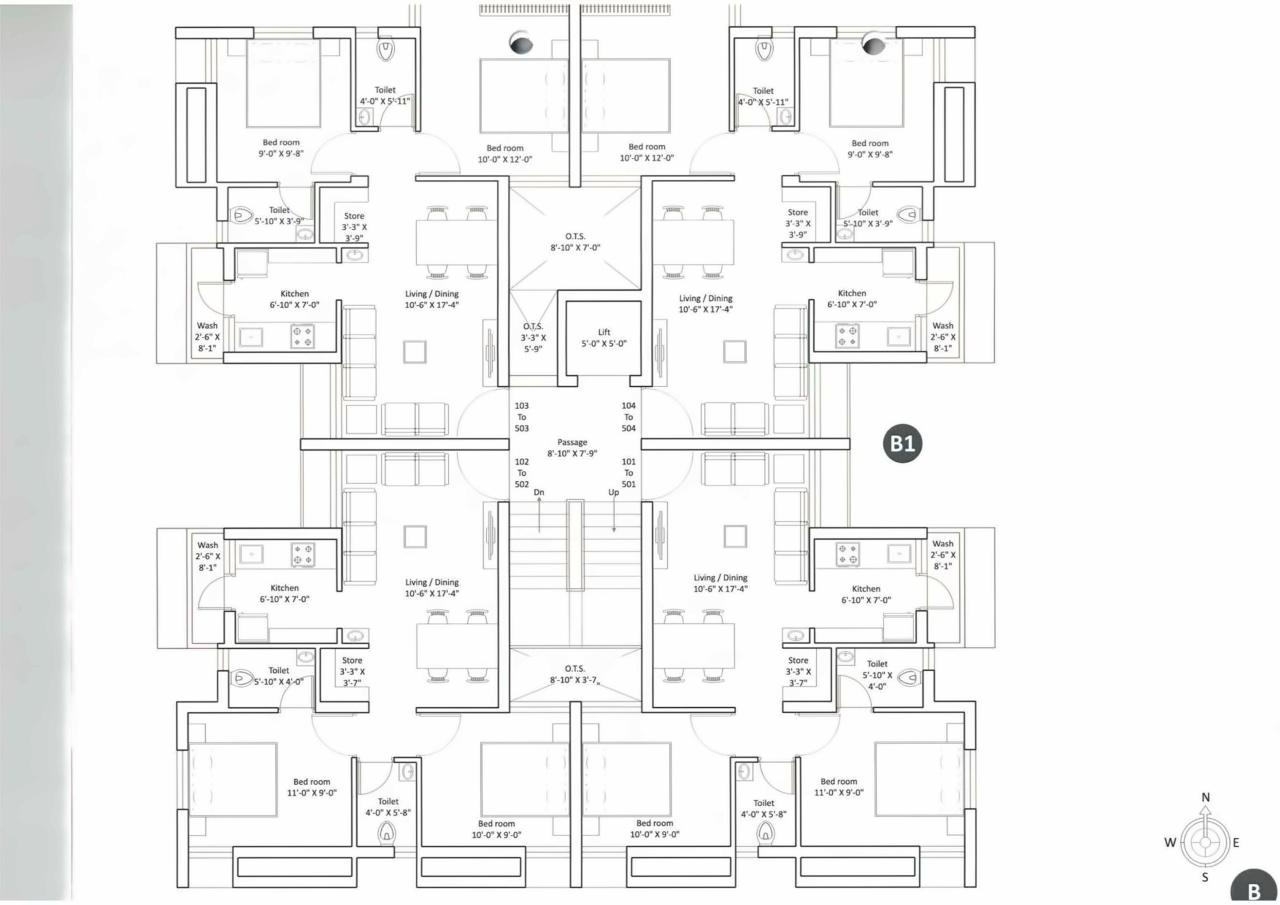 Layout of real estate project Gunjan Basera located at Raiya, Rajkot, Gujarat