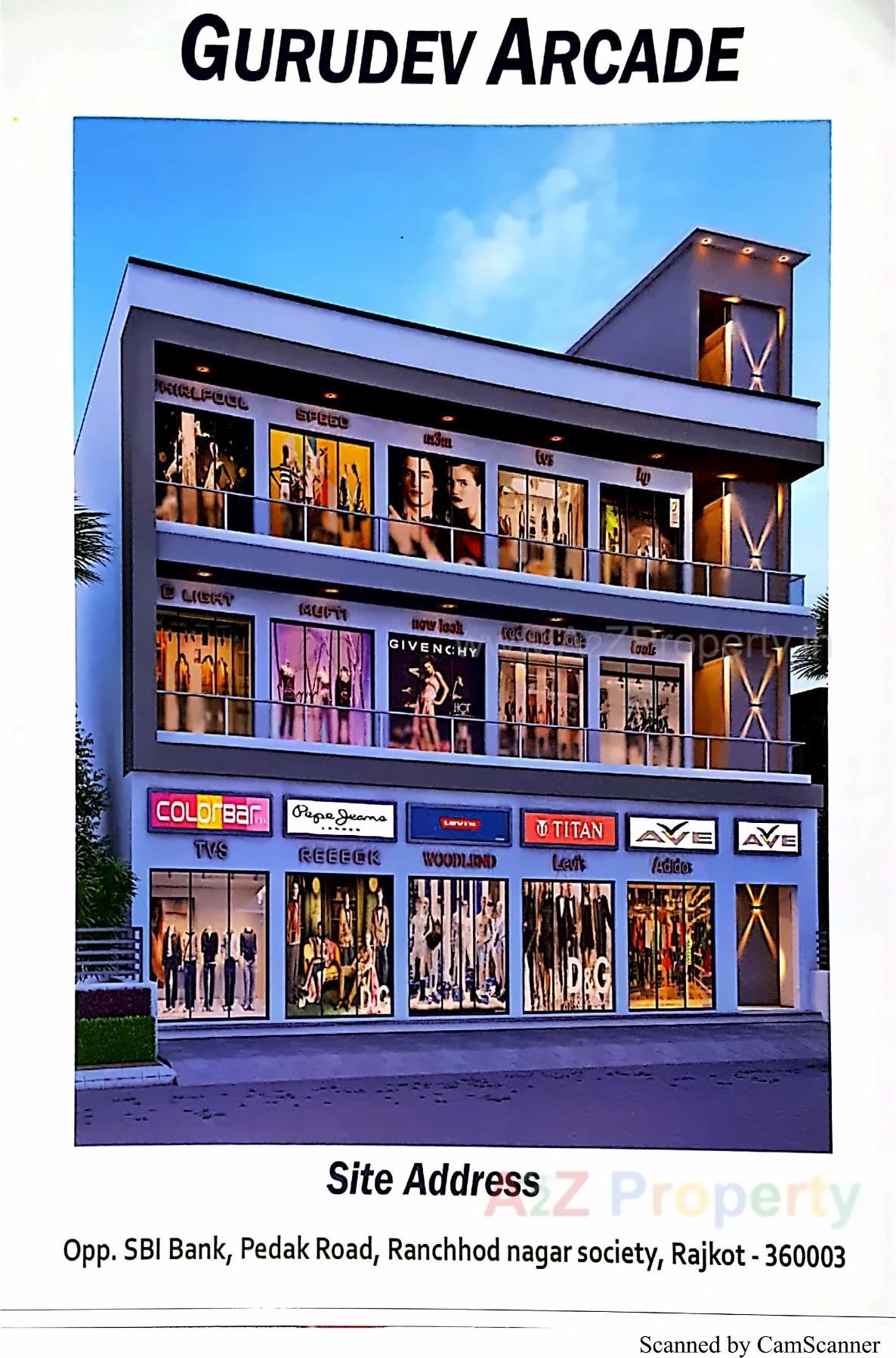 3D Elevation of real estate project Gurudev Arcade located at Rajkot, Rajkot, Gujarat