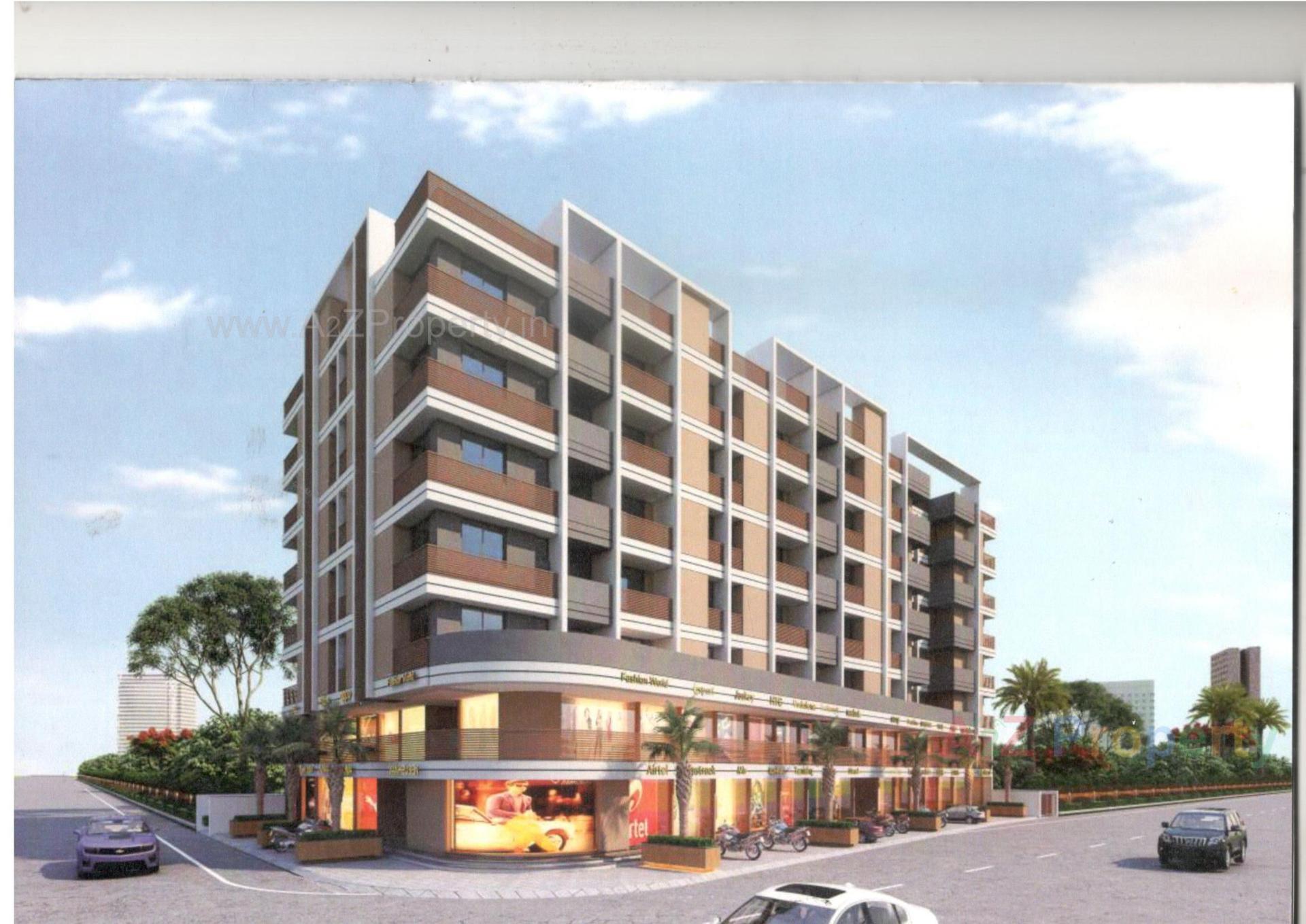 3D Elevation of real estate project Hari Darshan Height located at Rajkot, Rajkot, Gujarat