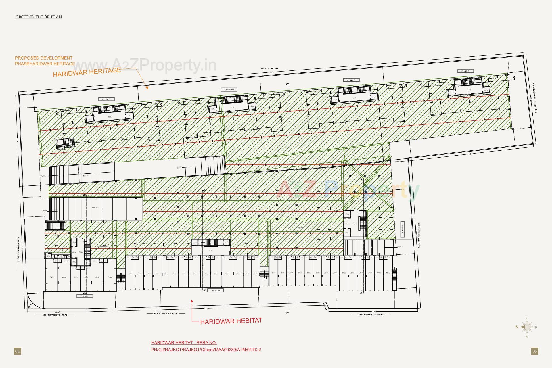 Layout of real estate project Haridwar Heritage located at Mavdi, Rajkot, Gujarat