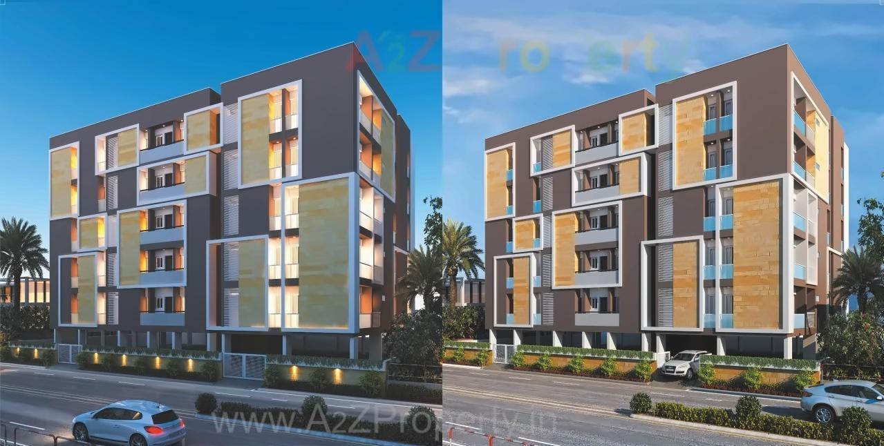 3D Elevation of real estate project Harikrushna located at Raiya, Rajkot, Gujarat