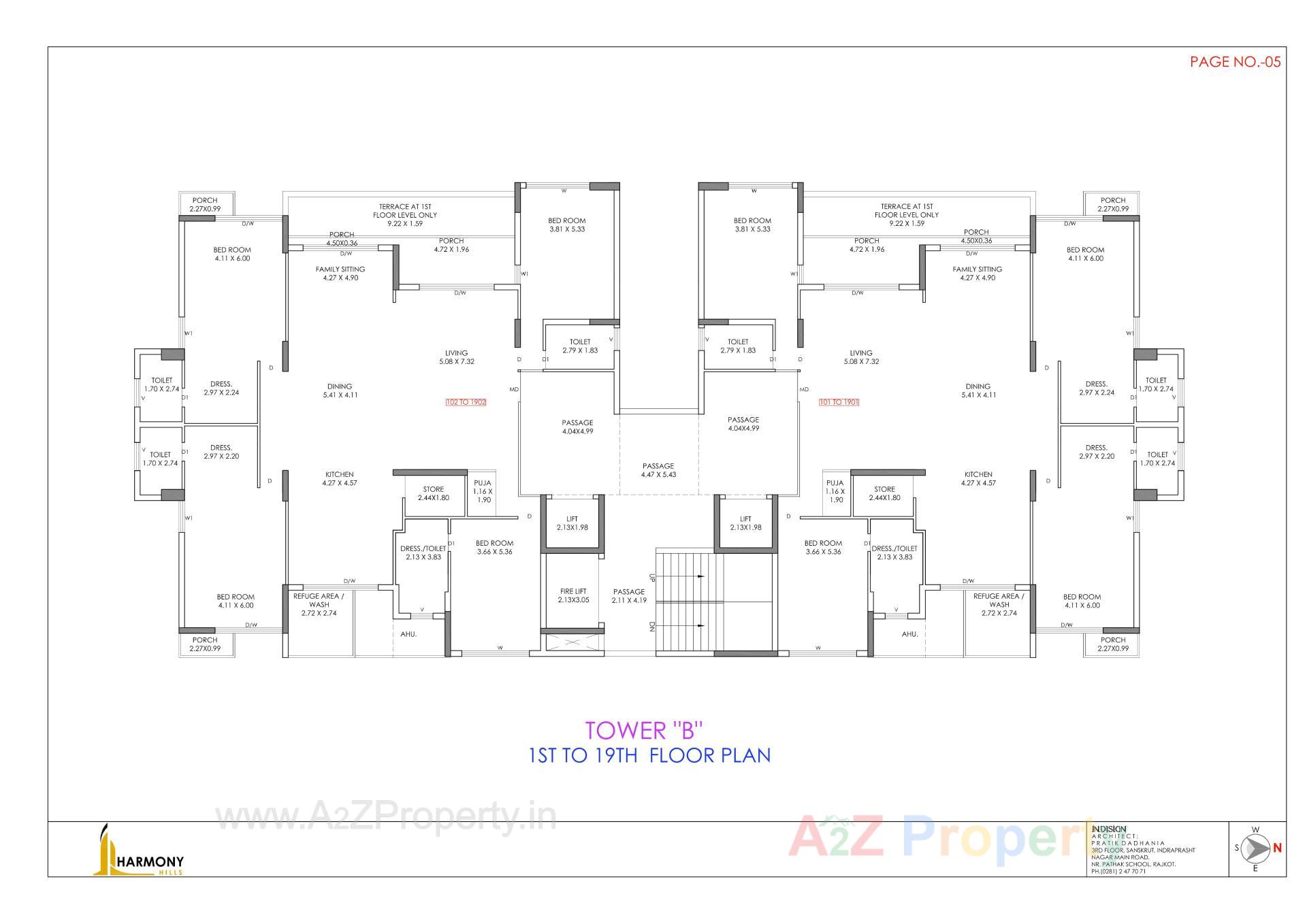 Layout of real estate project Harmony Hills located at Motamava, Rajkot, Gujarat