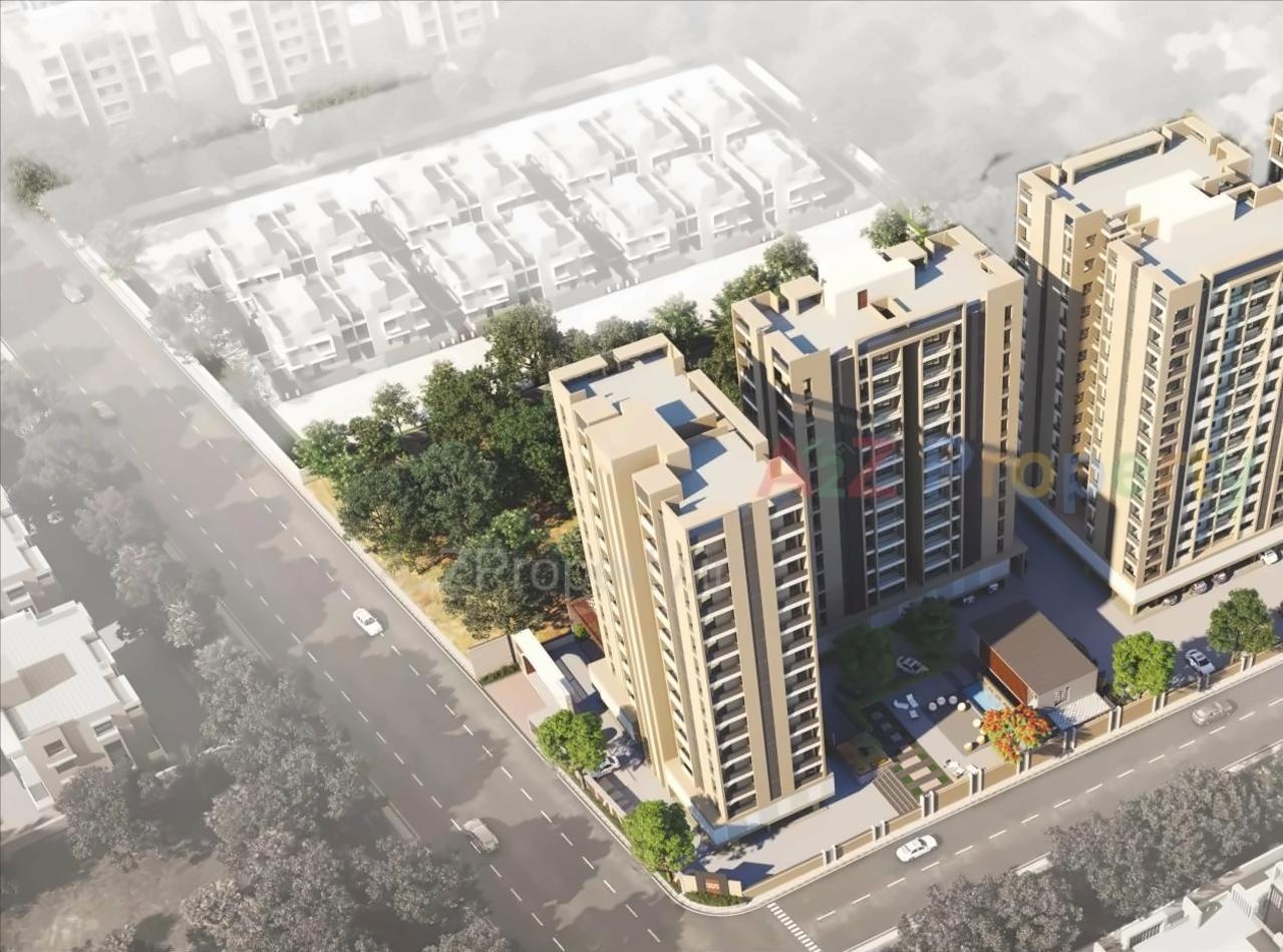 3D Elevation of real estate project Heaven Heights located at Mavdi, Rajkot, Gujarat