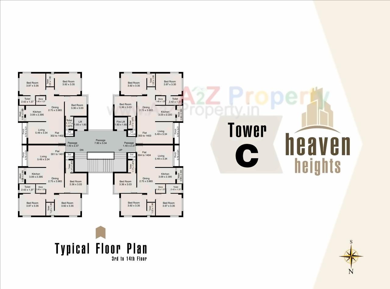 Layout of real estate project Heaven Heights located at Mavdi, Rajkot, Gujarat
