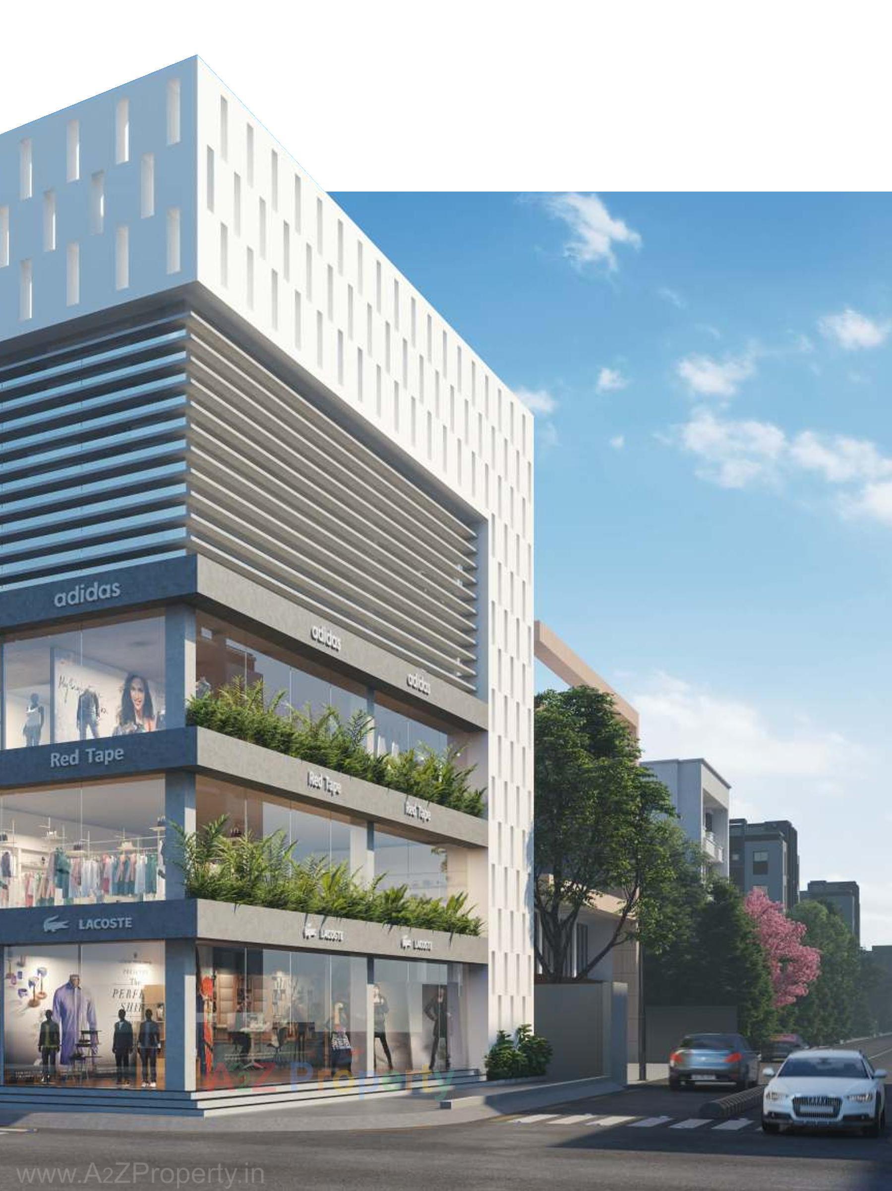 3D Elevation of real estate project Highstreet Business Bay located at Rajkot, Rajkot, Gujarat