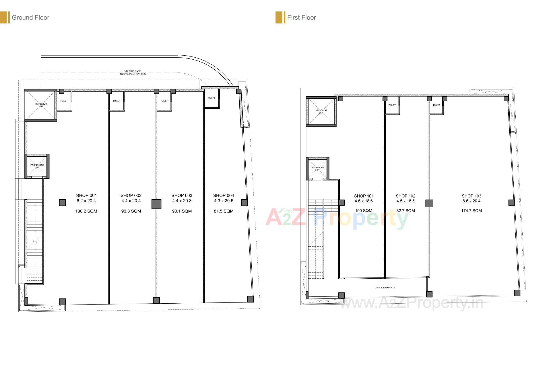 Layout of real estate project Highstreet Business Bay located at Rajkot, Rajkot, Gujarat