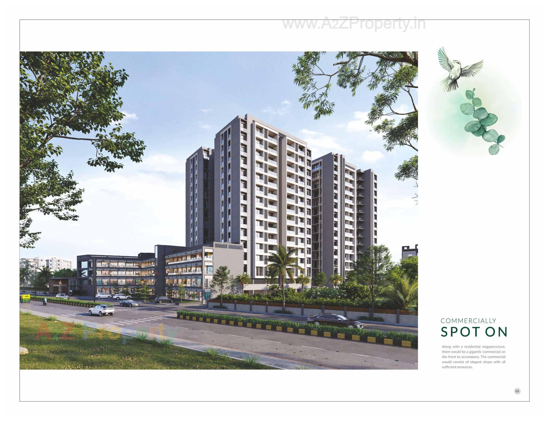 3D Elevation of real estate project Hilton Aristo located at Mavdi, Rajkot, Gujarat