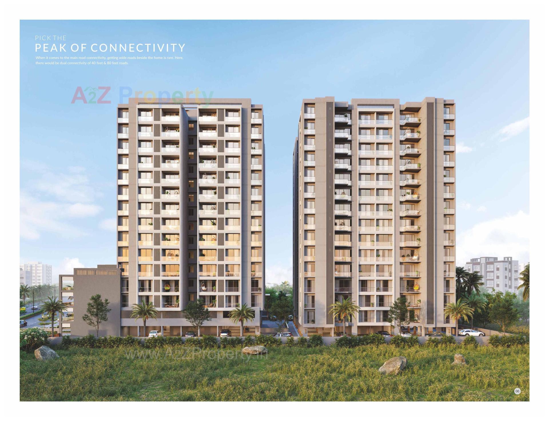 3D Elevation of real estate project Hilton Aristo located at Mavdi, Rajkot, Gujarat