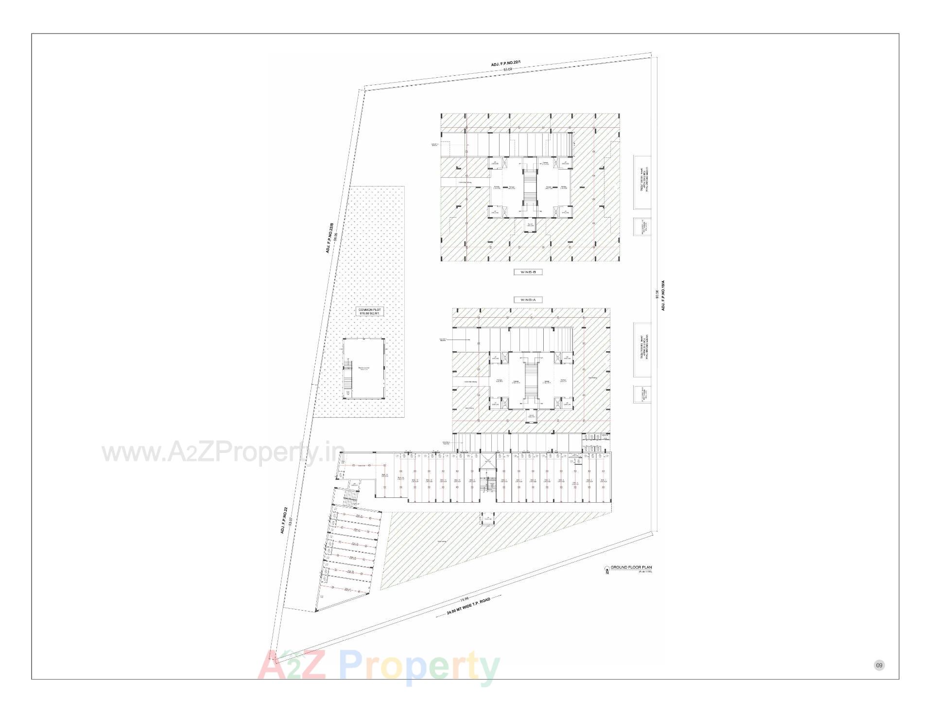 Layout of real estate project Hilton Aristo located at Mavdi, Rajkot, Gujarat