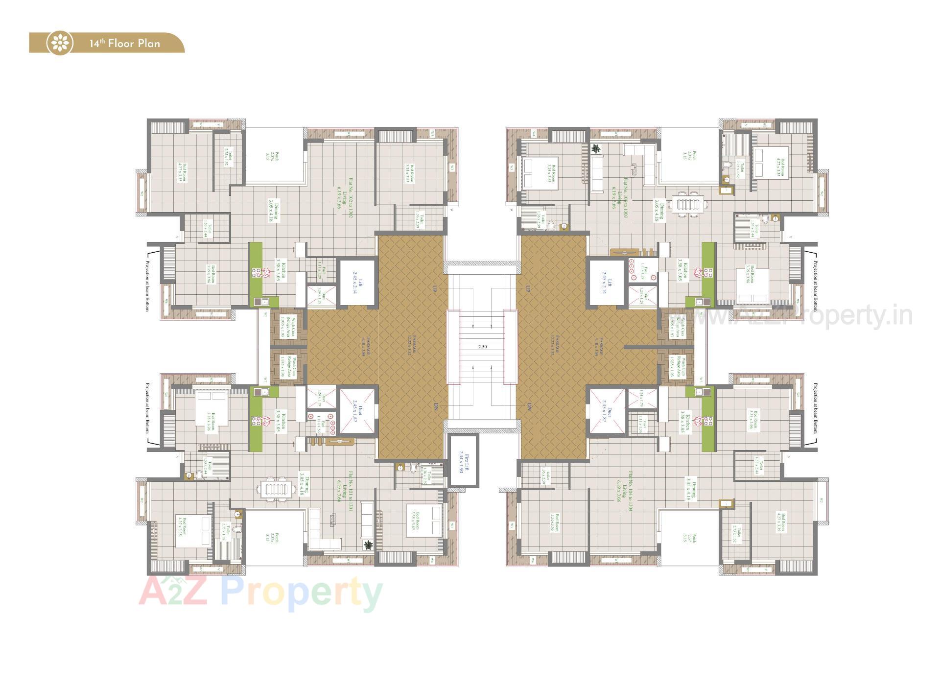 Layout of real estate project Hilton Bellevue located at Mavdi, Rajkot, Gujarat
