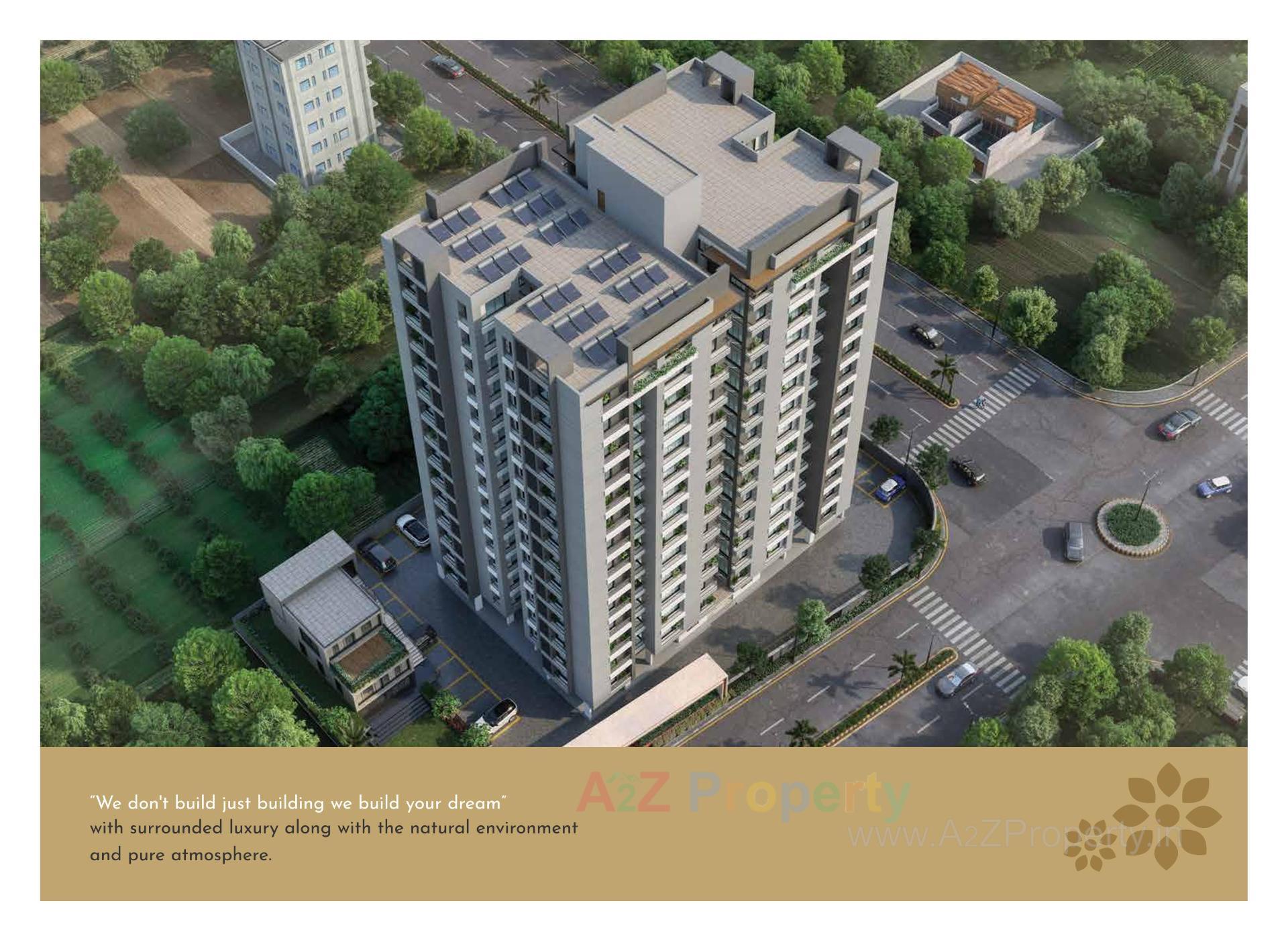 3D Elevation of real estate project Hilton Bellevue located at Mavdi, Rajkot, Gujarat