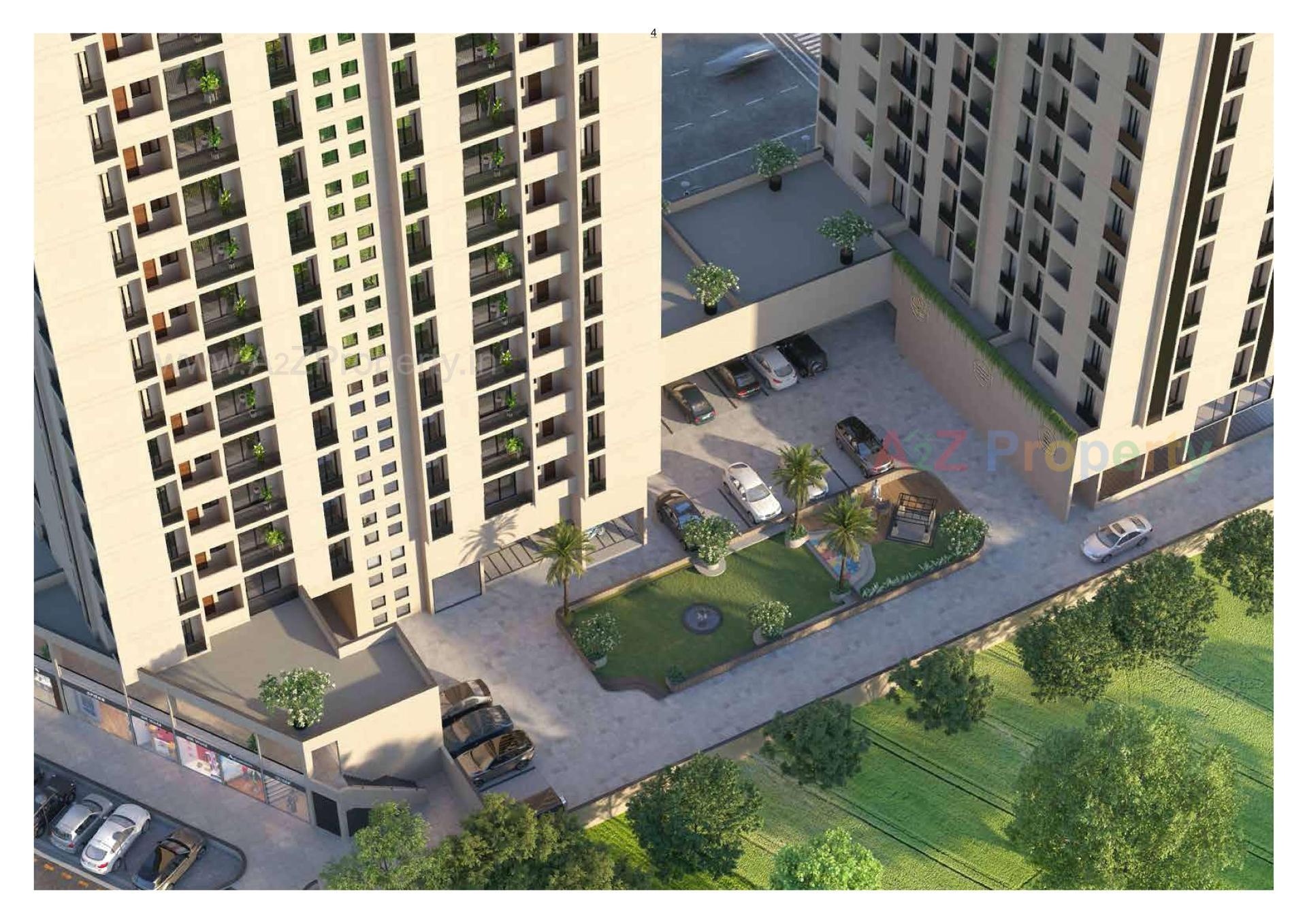3D Elevation of real estate project Hilton Empire located at Kangashiyali, Rajkot, Gujarat