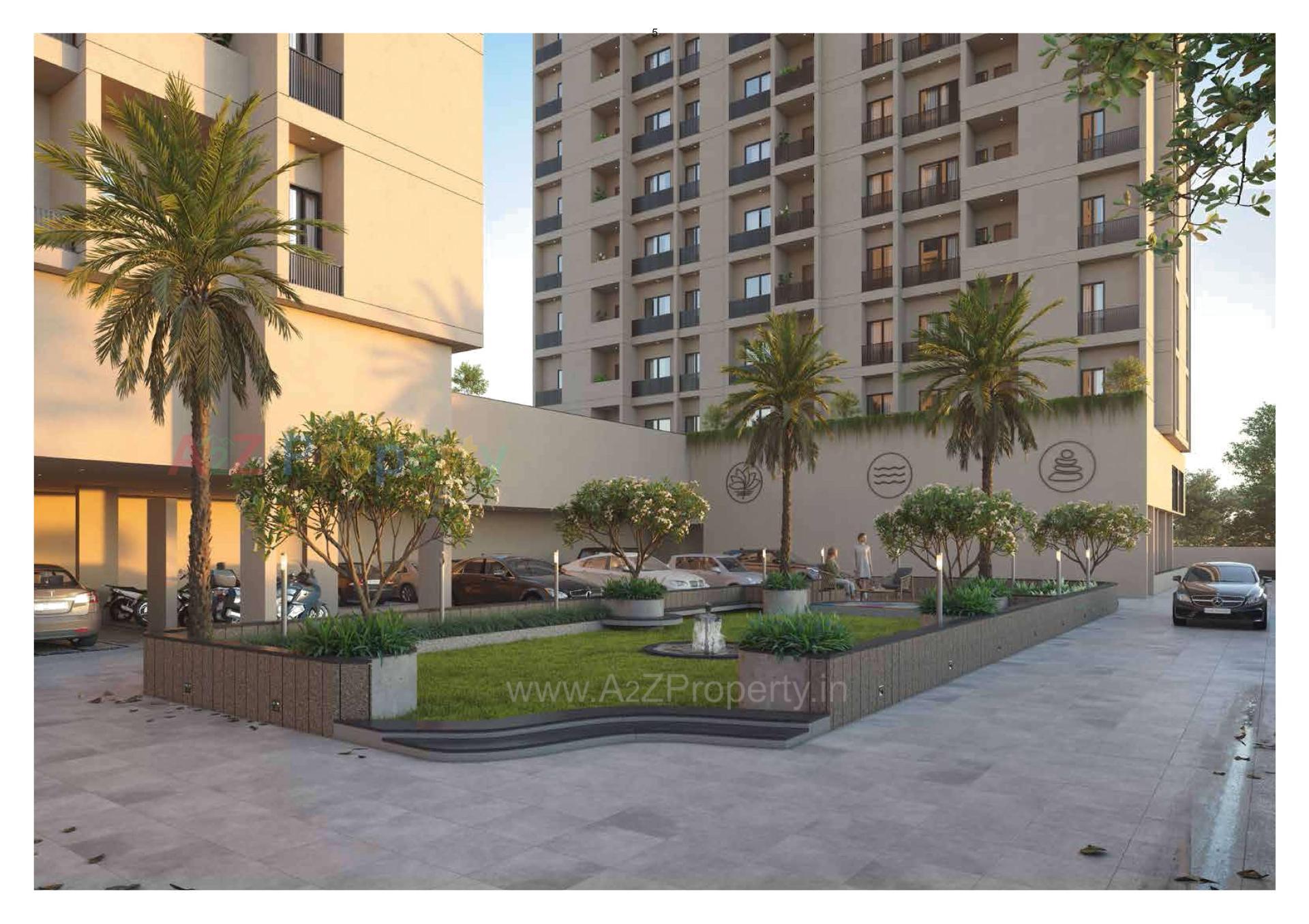 3D Elevation of real estate project Hilton Empire located at Kangashiyali, Rajkot, Gujarat