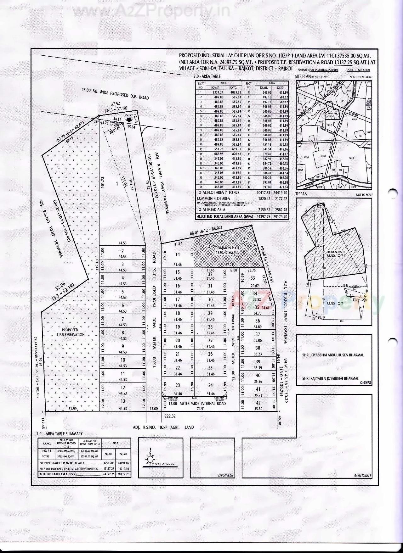 Layout of real estate project Hitech Industrial Park located at Rajkot, Rajkot, Gujarat