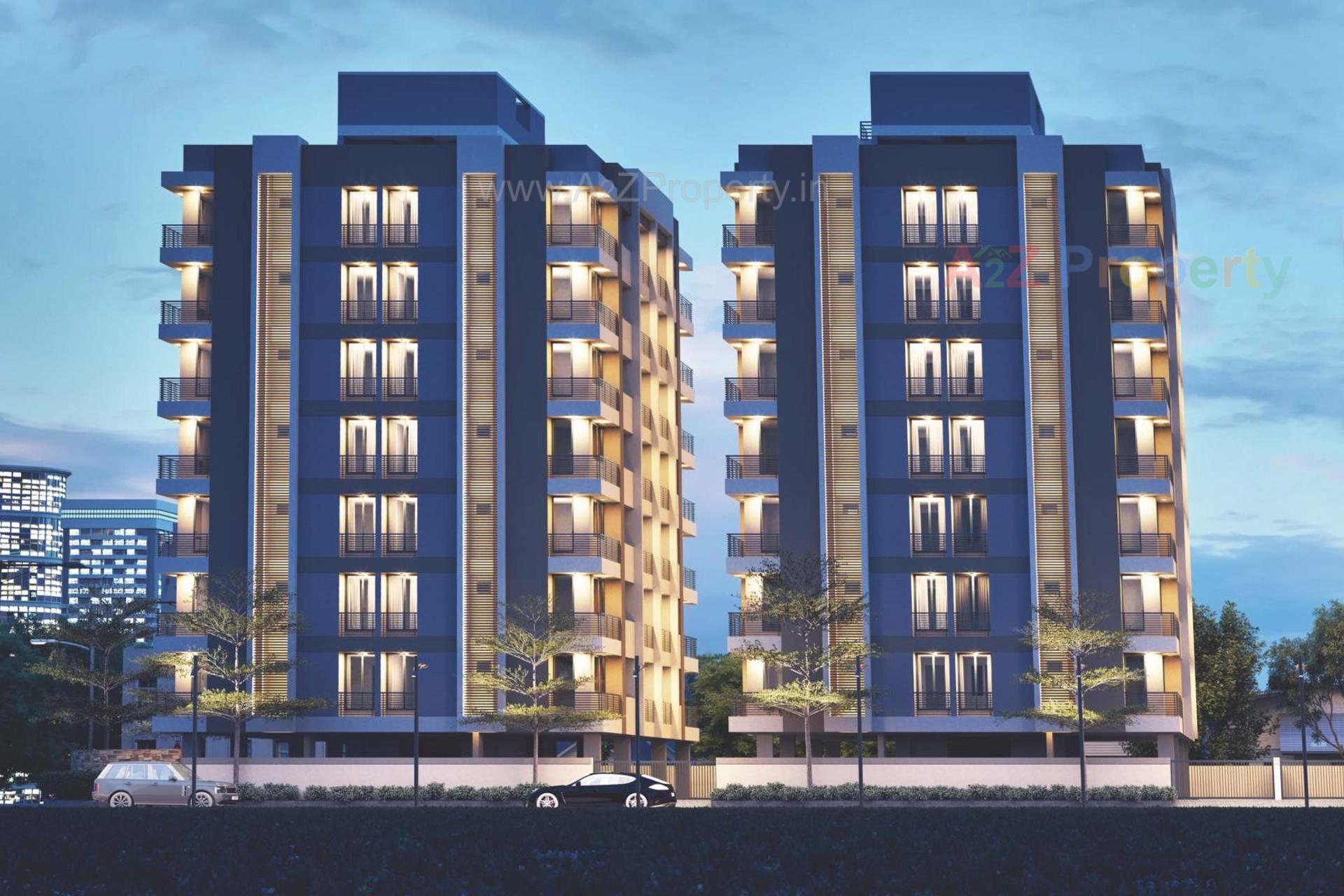 3D Elevation of real estate project Icon Gold located at Rajkot, Rajkot, Gujarat