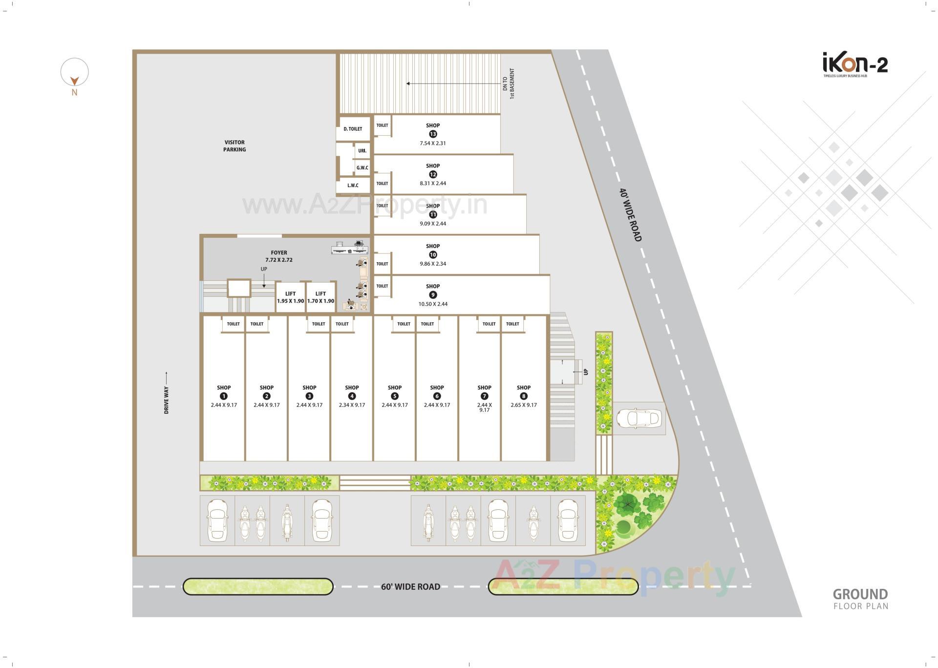Layout of real estate project Ikon located at Raiya, Rajkot, Gujarat