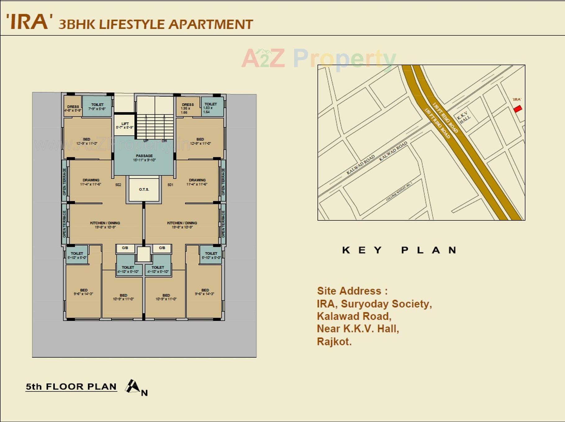 Layout of real estate project Ira located at Nanamava, Rajkot, Gujarat