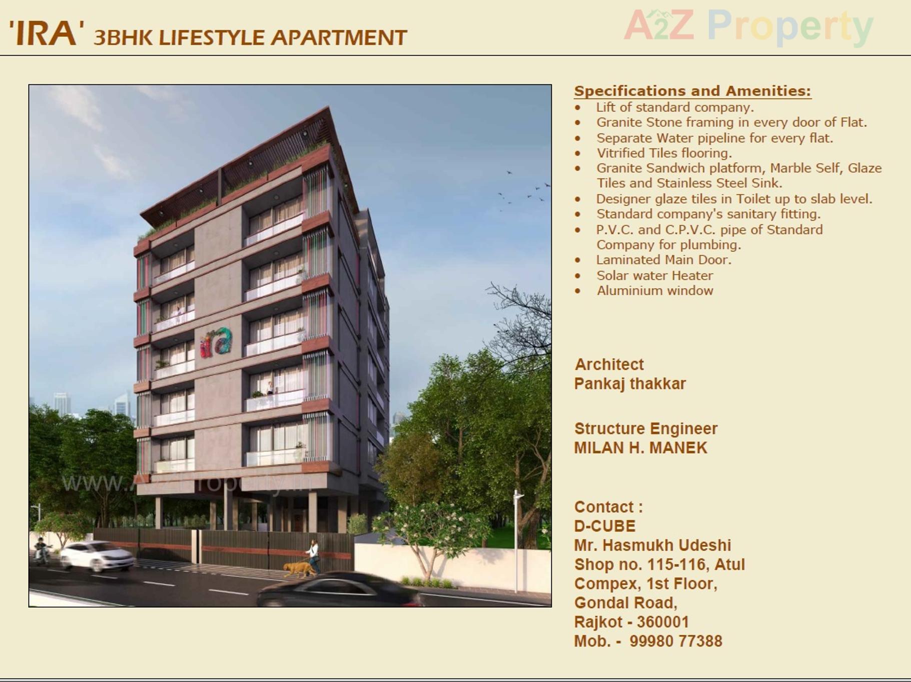 3D Elevation of real estate project Ira located at Nanamava, Rajkot, Gujarat