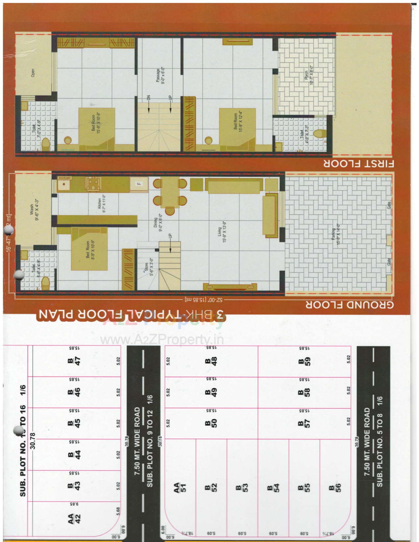 Layout of real estate project Jadeshwar Residency located at Ronki, Rajkot, Gujarat