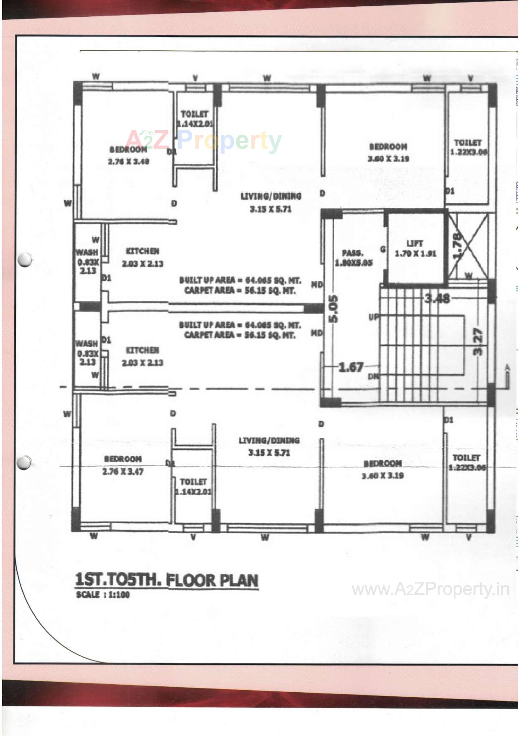 Layout of real estate project Jash Appartment located at Mavdi, Rajkot, Gujarat