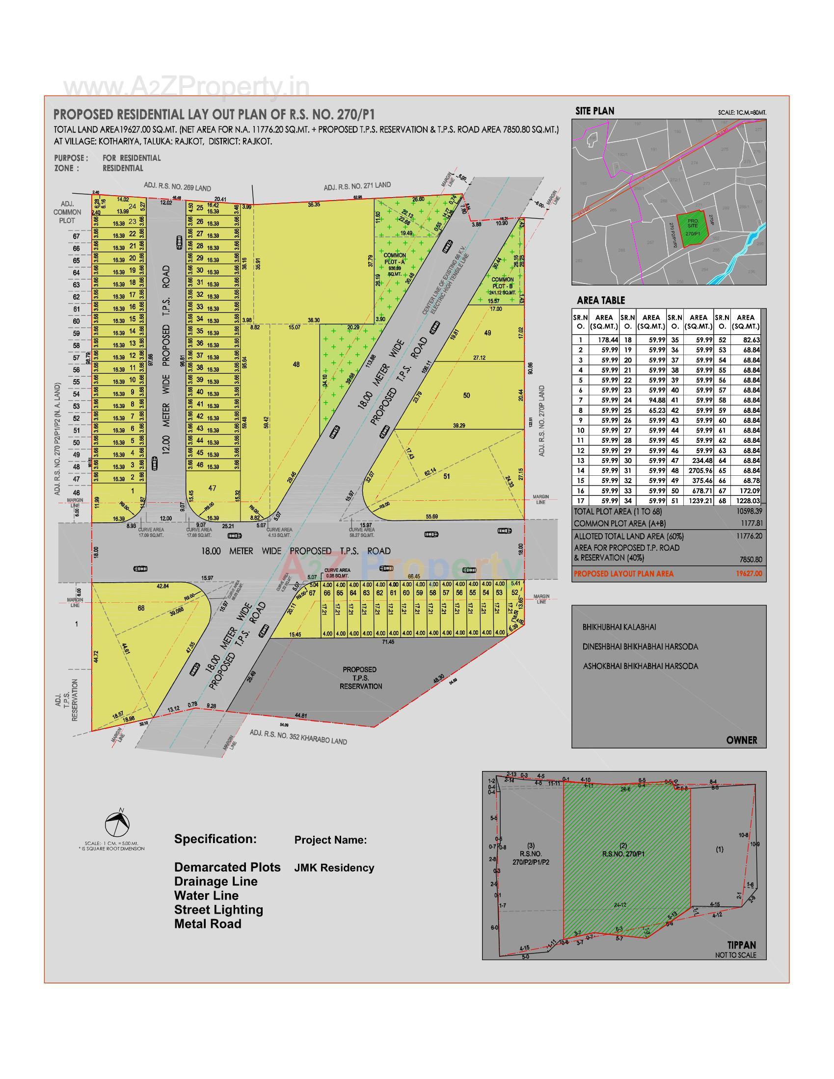 Layout of real estate project Jmk Residency located at Rajkot, Rajkot, Gujarat