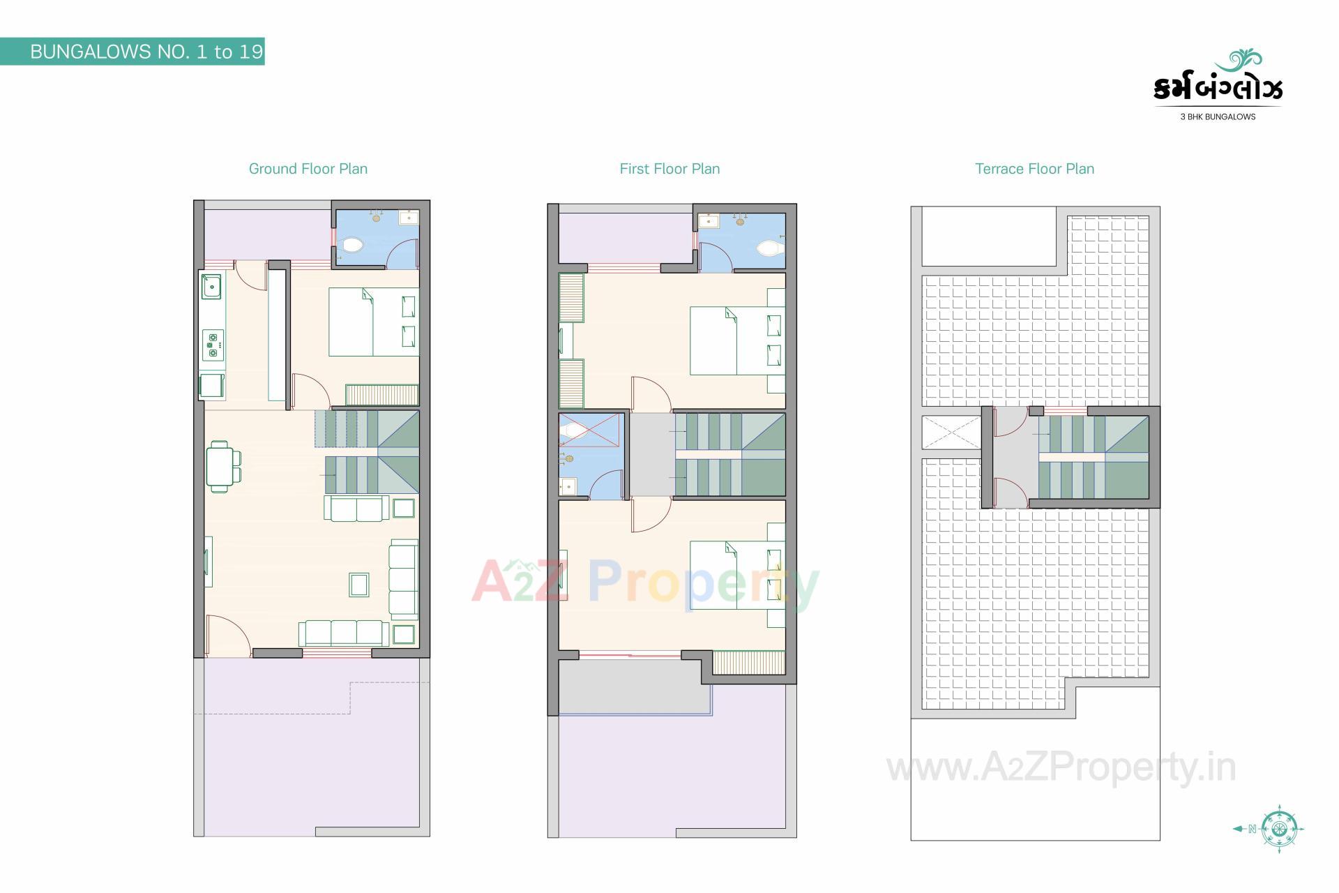 Layout of real estate project Karm Bungalows located at Manharpur, Rajkot, Gujarat