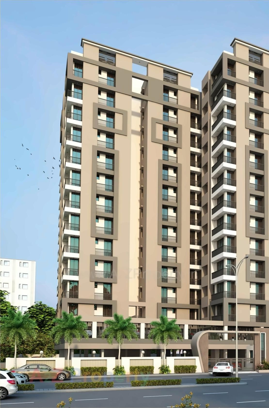 3D Elevation of real estate project Kasumbi Elegance located at Rajkot, Rajkot, Gujarat