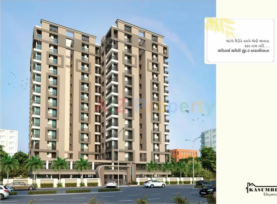 3D Elevation of real estate project Kasumbi Elegance located at Rajkot, Rajkot, Gujarat